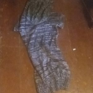 Pink, black and white medium sweater dress